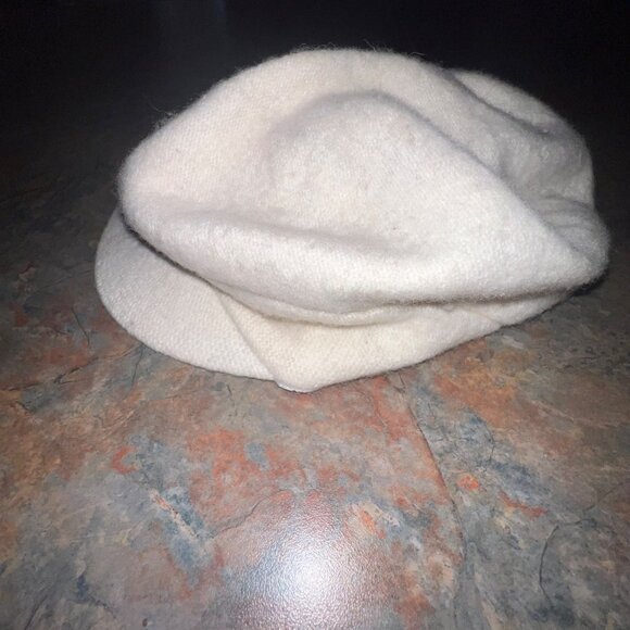 Nine‎ West Wool Blend Ivory Newsboy Cap With Tag - Picture 1 of 6